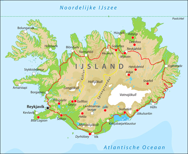 landkaart-ijsland