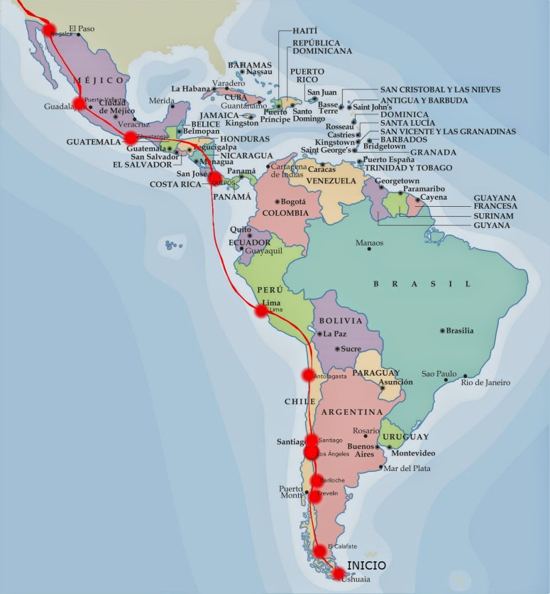 Mapa Político de América del Sur
